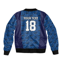 Custom Cape Verde Football 2026 Sleeve Zip Bomber Jacket Atlantic Blue Sharks Heritage