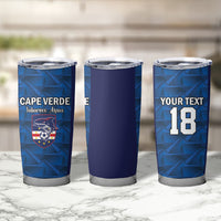 Custom Cape Verde Football 2026 Tumbler Cup Atlantic Blue Sharks Heritage