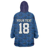 Custom Cape Verde Football 2026 Wearable Blanket Hoodie Atlantic Blue Sharks Heritage