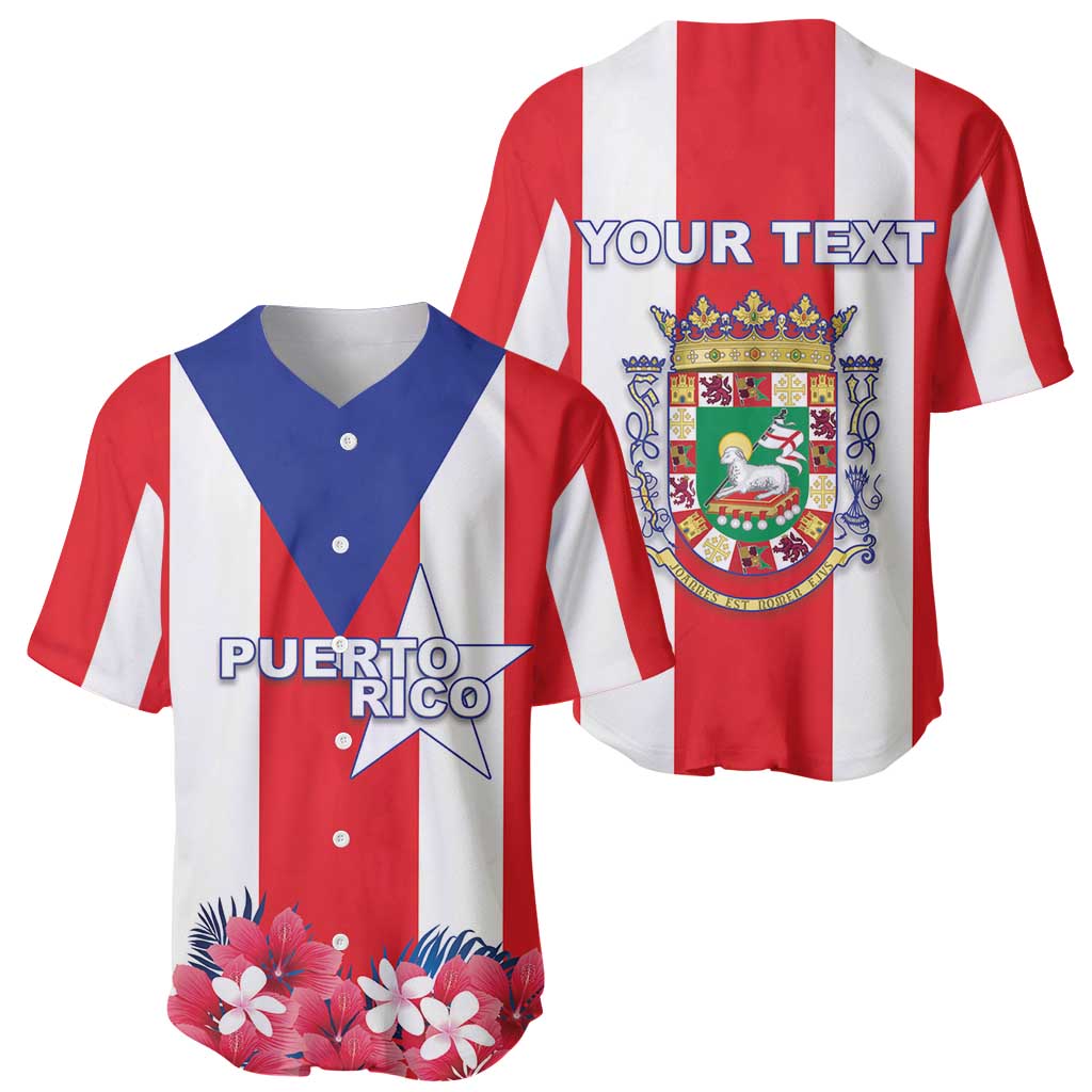 Personalized Puerto Rico Coat Of Arms Baseball Jersey - Wonder Print Shop