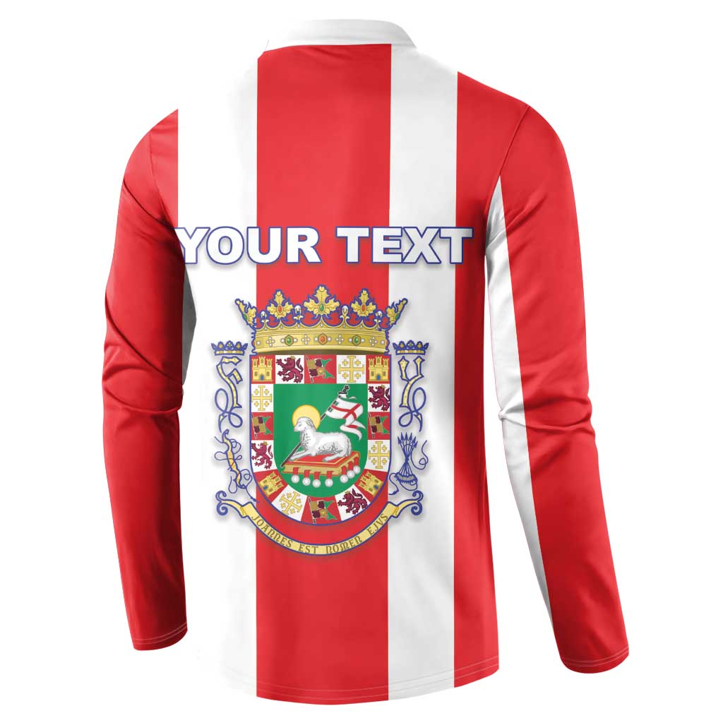 Personalized Puerto Rico Coat Of Arms Button Sweatshirt - Wonder Print Shop