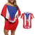 Personalized Puerto Rico Coat Of Arms Couples Matching Off Shoulder Short Dress and Hawaiian Shirt - Wonder Print Shop