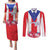 Personalized Puerto Rico Coat Of Arms Couples Matching Puletasi and Long Sleeve Button Shirt - Wonder Print Shop