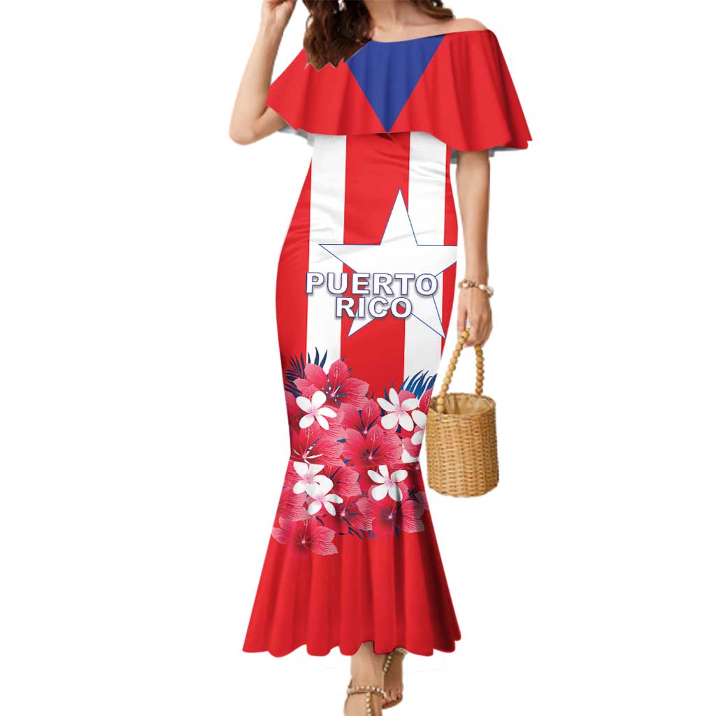 Personalized Puerto Rico Coat Of Arms Family Matching Mermaid Dress and Hawaiian Shirt - Wonder Print Shop