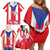 Personalized Puerto Rico Coat Of Arms Family Matching Off Shoulder Short Dress and Hawaiian Shirt - Wonder Print Shop