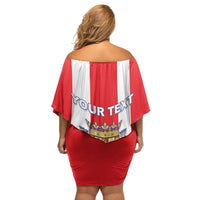 Personalized Puerto Rico Coat Of Arms Family Matching Off Shoulder Short Dress and Hawaiian Shirt - Wonder Print Shop