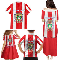 Personalized Puerto Rico Coat Of Arms Family Matching Puletasi and Hawaiian Shirt - Wonder Print Shop