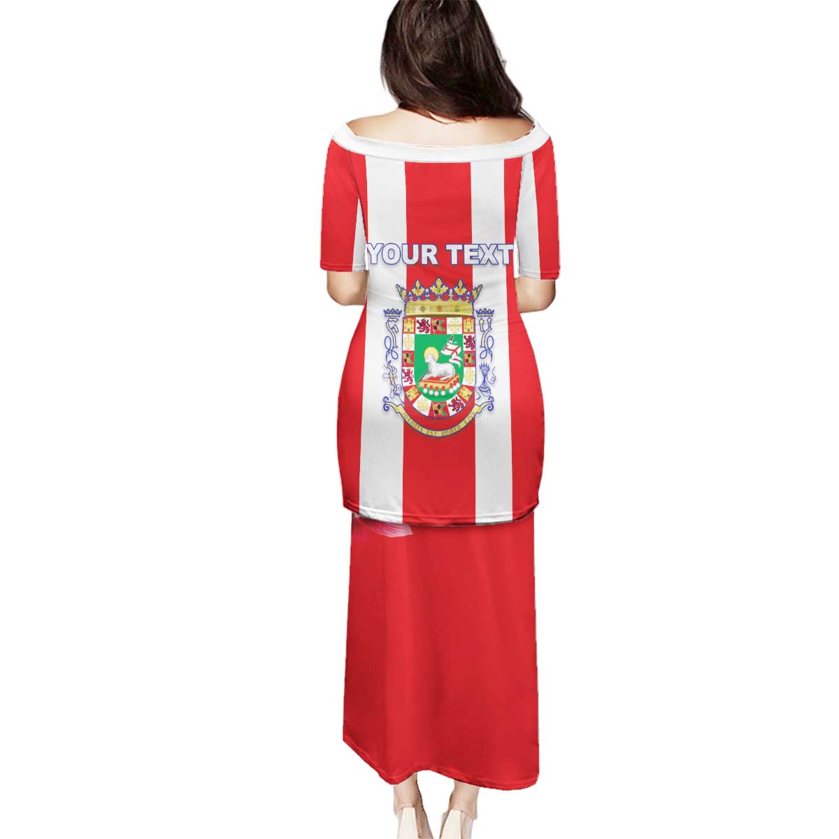 Personalized Puerto Rico Coat Of Arms Family Matching Puletasi and Hawaiian Shirt - Wonder Print Shop