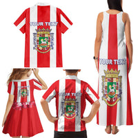 Personalized Puerto Rico Coat Of Arms Family Matching Tank Maxi Dress and Hawaiian Shirt - Wonder Print Shop