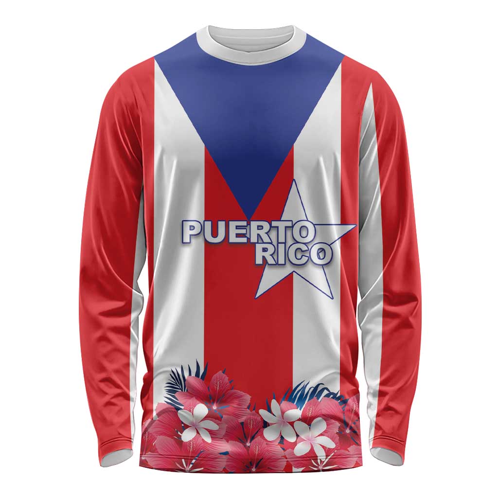 Personalized Puerto Rico Coat Of Arms Long Sleeve Shirt - Wonder Print Shop