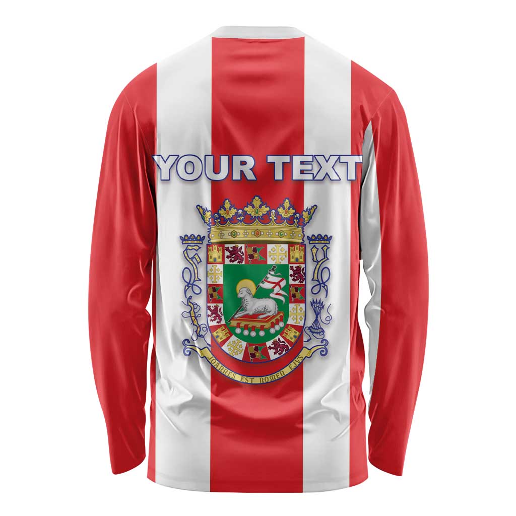 Personalized Puerto Rico Coat Of Arms Long Sleeve Shirt - Wonder Print Shop