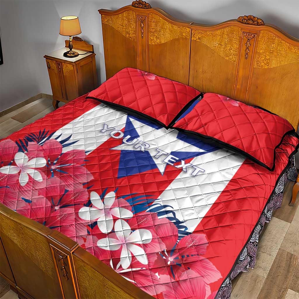 Personalized Puerto Rico Coat Of Arms Quilt Bed Set - Wonder Print Shop