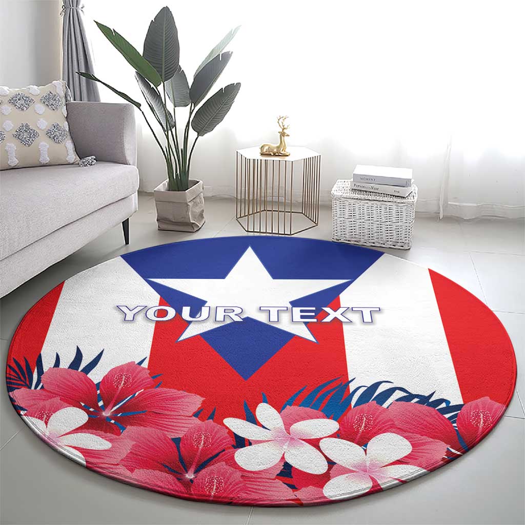 Personalized Puerto Rico Coat Of Arms Round Carpet