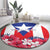 Personalized Puerto Rico Coat Of Arms Round Carpet