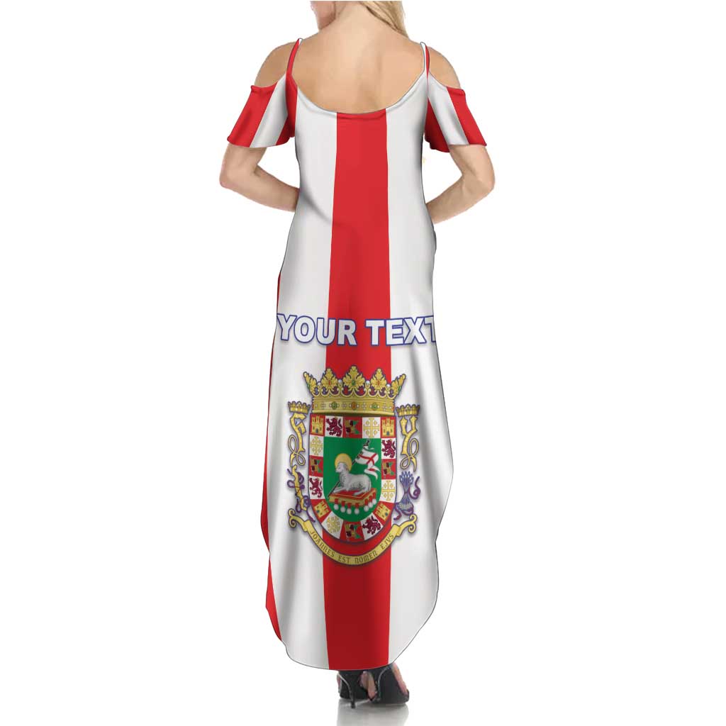 Personalized Puerto Rico Coat Of Arms Summer Maxi Dress - Wonder Print Shop