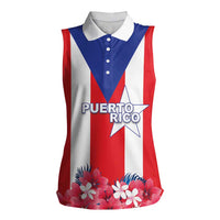 Personalized Puerto Rico Coat Of Arms Women Sleeveless Polo Shirt - Wonder Print Shop