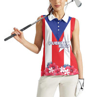 Personalized Puerto Rico Coat Of Arms Women Sleeveless Polo Shirt - Wonder Print Shop