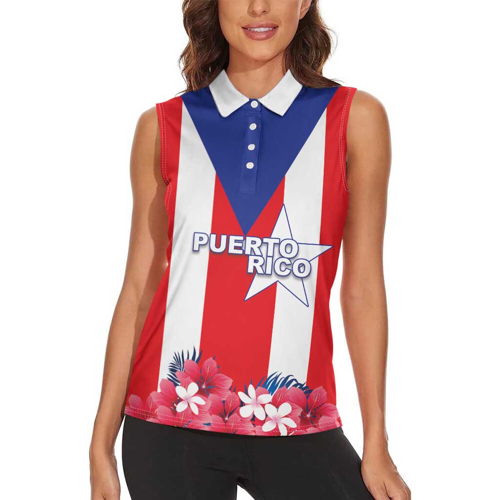 Personalized Puerto Rico Coat Of Arms Women Sleeveless Polo Shirt - Wonder Print Shop