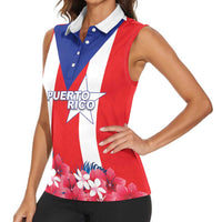 Personalized Puerto Rico Coat Of Arms Women Sleeveless Polo Shirt - Wonder Print Shop