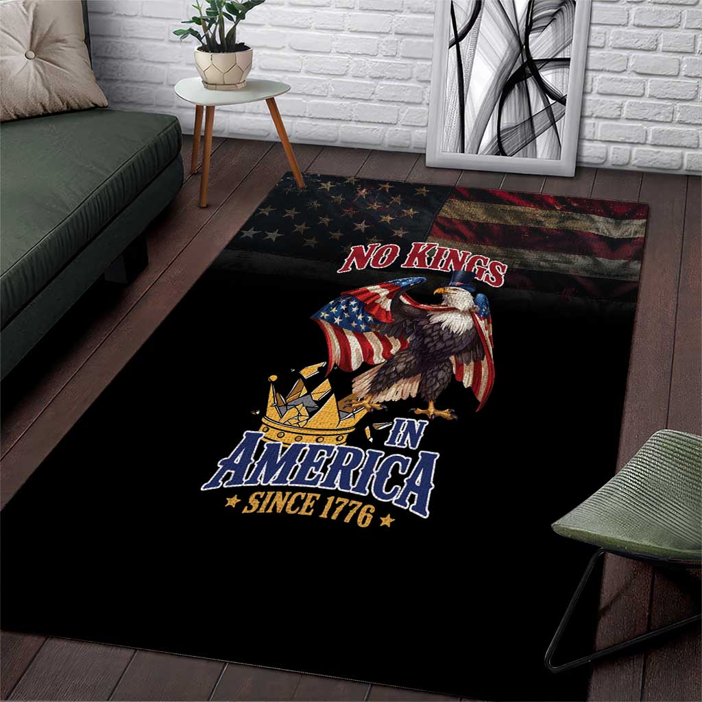 No Kings In America Since 1776 Area Rug Eagle Crushing Crown - Wonder Print Shop