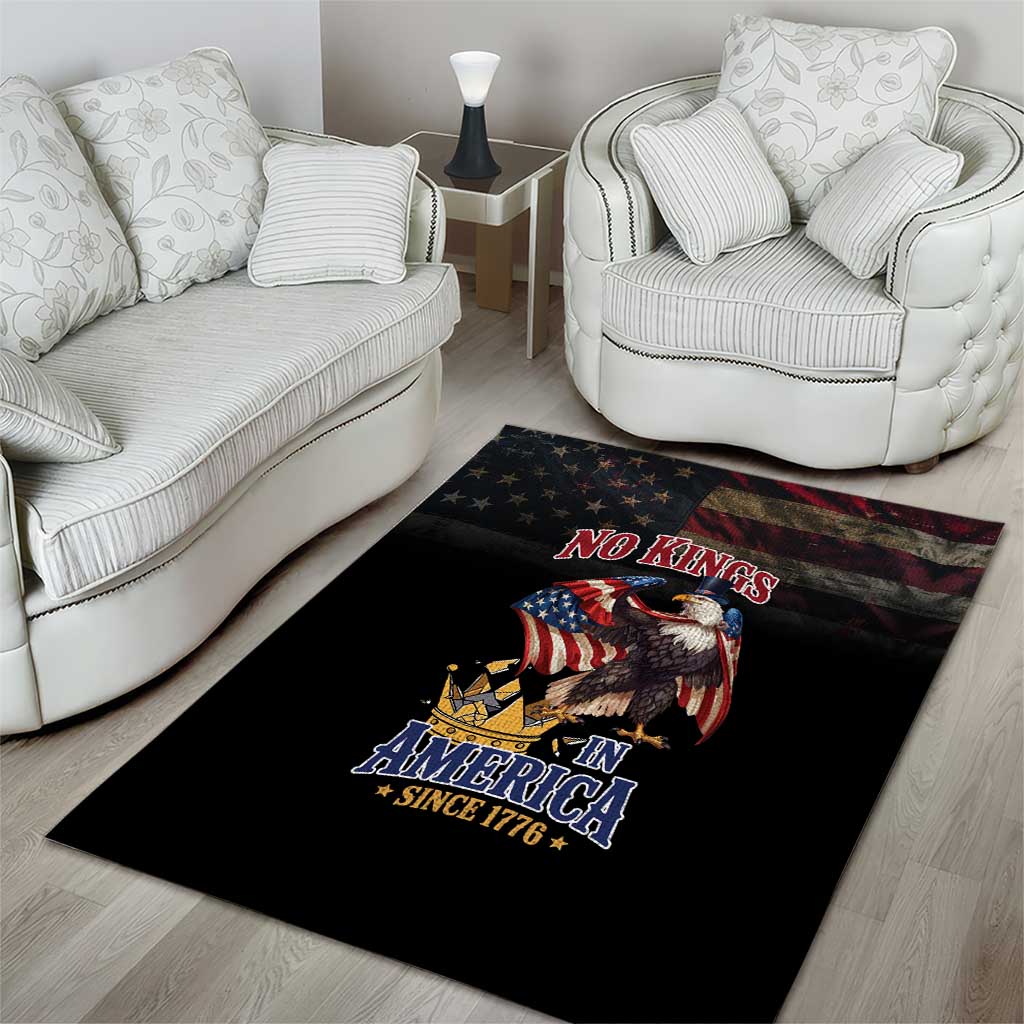 No Kings In America Since 1776 Area Rug Eagle Crushing Crown - Wonder Print Shop