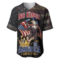 No Kings In America Since 1776 Baseball Jersey Eagle Crushing Crown - Wonder Print Shop