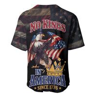 No Kings In America Since 1776 Baseball Jersey Eagle Crushing Crown - Wonder Print Shop