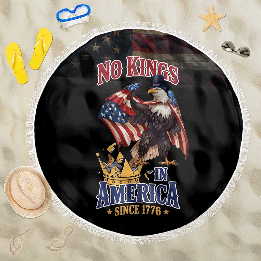 No Kings In America Since 1776 Beach Blanket Eagle Crushing Crown - Wonder Print Shop