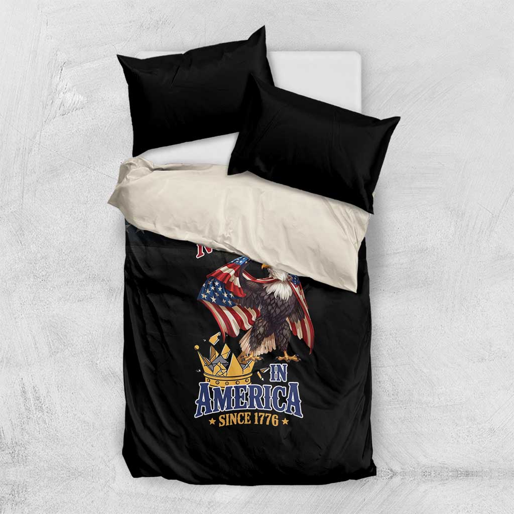 No Kings In America Since 1776 Bedding Set Eagle Crushing Crown - Wonder Print Shop