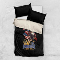 No Kings In America Since 1776 Bedding Set Eagle Crushing Crown - Wonder Print Shop