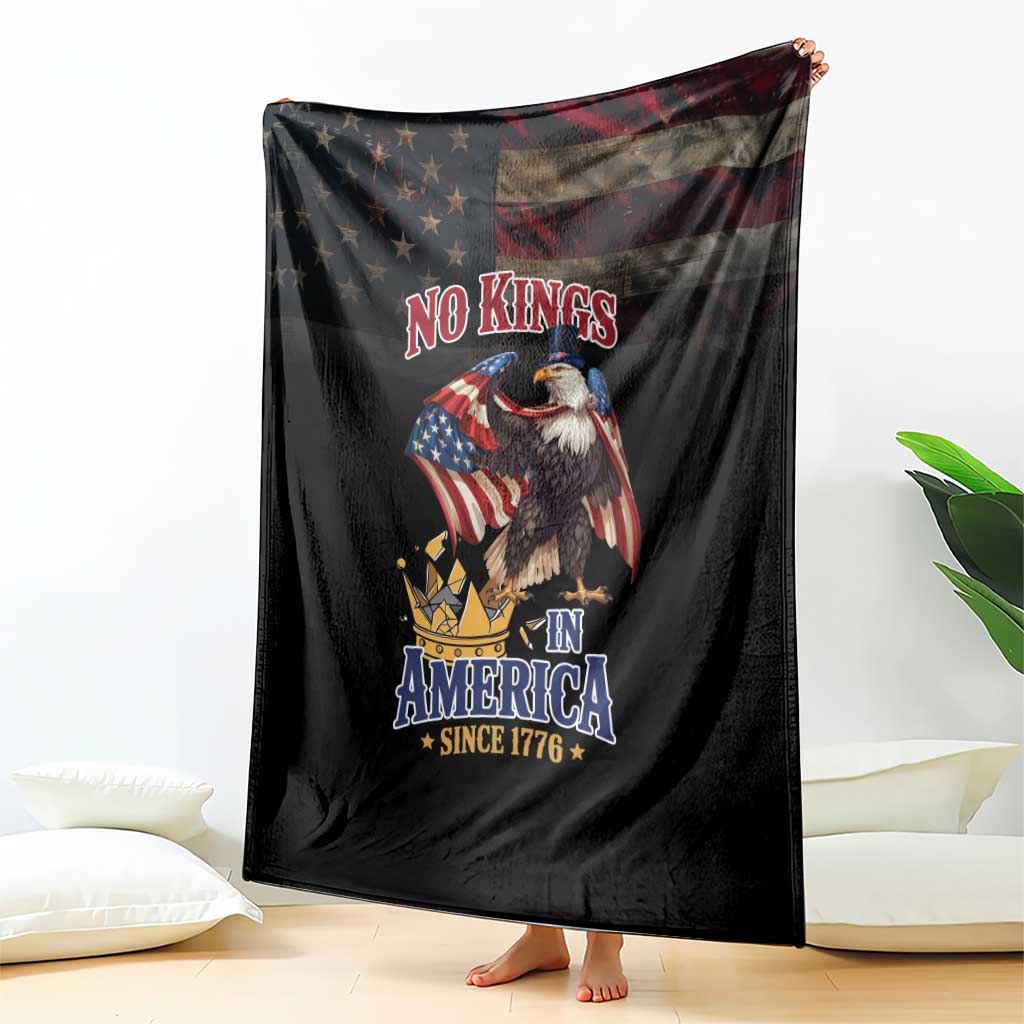 No Kings In America Since 1776 Blanket Eagle Crushing Crown - Wonder Print Shop