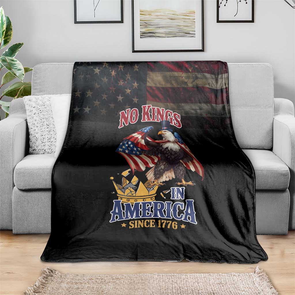 No Kings In America Since 1776 Blanket Eagle Crushing Crown - Wonder Print Shop