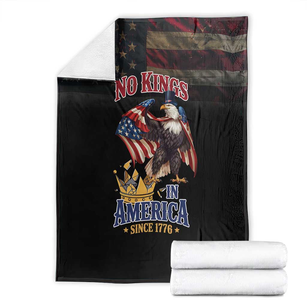 No Kings In America Since 1776 Blanket Eagle Crushing Crown - Wonder Print Shop