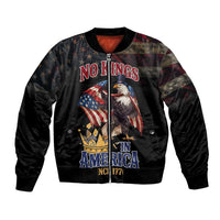 No Kings In America Since 1776 Bomber Jacket Eagle Crushing Crown - Wonder Print Shop