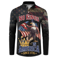 No Kings In America Since 1776 Button Sweatshirt Eagle Crushing Crown - Wonder Print Shop