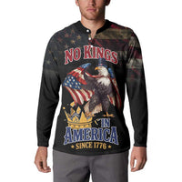No Kings In America Since 1776 Button Sweatshirt Eagle Crushing Crown - Wonder Print Shop