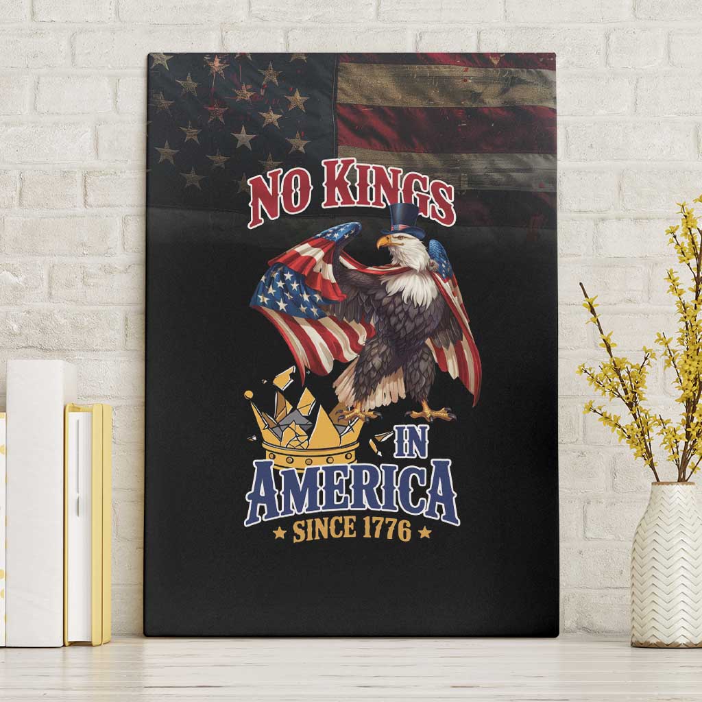 No Kings In America Since 1776 Canvas Wall Art Eagle Crushing Crown - Wonder Print Shop