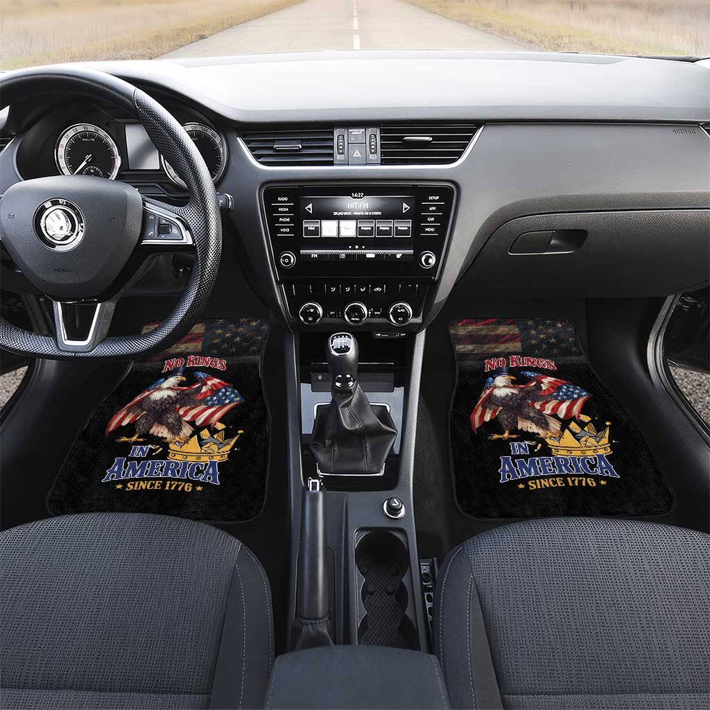 No Kings In America Since 1776 Car Mats Eagle Crushing Crown - Wonder Print Shop