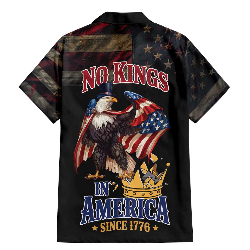 No Kings In America Since 1776 Family Matching Mermaid Dress and Hawaiian Shirt Eagle Crushing Crown - Wonder Print Shop