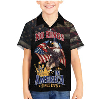 No Kings In America Since 1776 Family Matching Mermaid Dress and Hawaiian Shirt Eagle Crushing Crown - Wonder Print Shop