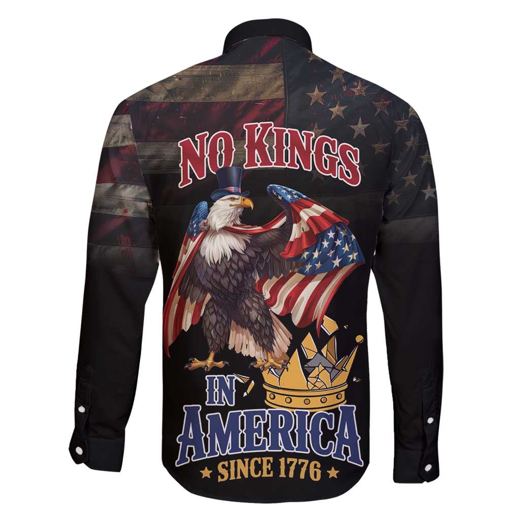 No Kings In America Since 1776 Family Matching Tank Maxi Dress and Hawaiian Shirt Eagle Crushing Crown - Wonder Print Shop
