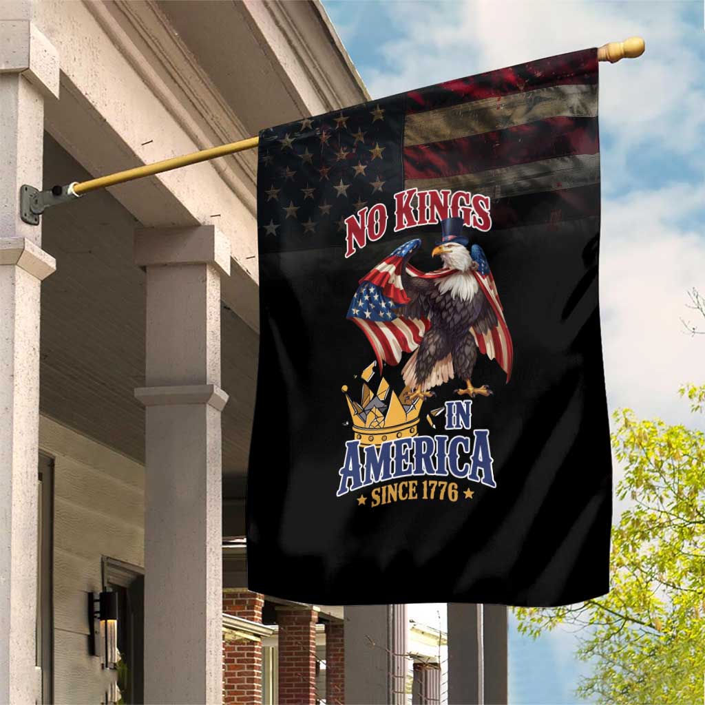 No Kings In America Since 1776 Garden Flag Eagle Crushing Crown - Wonder Print Shop