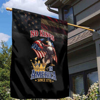 No Kings In America Since 1776 Garden Flag Eagle Crushing Crown - Wonder Print Shop