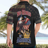 No Kings In America Since 1776 Hawaiian Shirt Eagle Crushing Crown - Wonder Print Shop