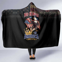 No Kings In America Since 1776 Hooded Blanket Eagle Crushing Crown - Wonder Print Shop
