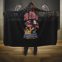 No Kings In America Since 1776 Hooded Blanket Eagle Crushing Crown - Wonder Print Shop