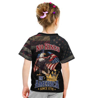 No Kings In America Since 1776 Kid T Shirt Eagle Crushing Crown - Wonder Print Shop
