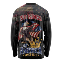 No Kings In America Since 1776 Long Sleeve Shirt Eagle Crushing Crown - Wonder Print Shop