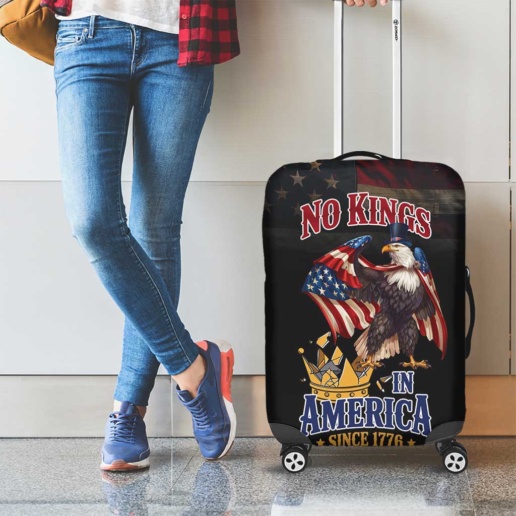 No Kings In America Since 1776 Luggage Cover Eagle Crushing Crown - Wonder Print Shop