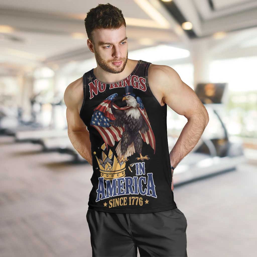 No Kings In America Since 1776 Men Tank Top Eagle Crushing Crown - Wonder Print Shop